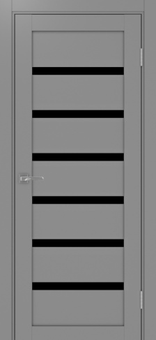 Полотно Турин 507 серый Цвет Серый Размер 700х2000мм Покрытие Экошпон Стекло Черное