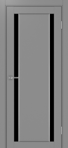 Полотно Турин  522.212АПП серый Цвет Серый Размер 800х2000мм Покрытие Экошпон Стекло Черное