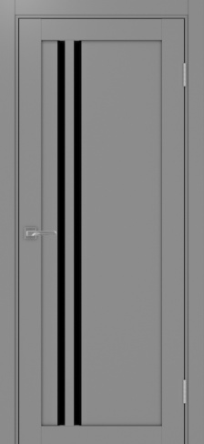 Полотно Турин  525АПС SB серый Размер 800х2000мм Покрытие Экошпон Стекло Черное