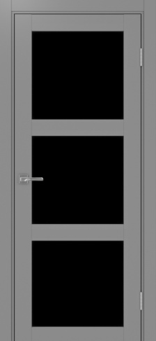 Полотно Турин  530.222 серый Цвет Серый Размер 800х2000мм Покрытие Экошпон Стекло Черное