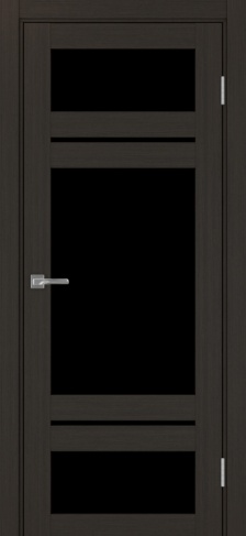 Полотно Турин  532.22222 венге Цвет Венге Размер 700х2000мм Покрытие Экошпон Стекло Черное