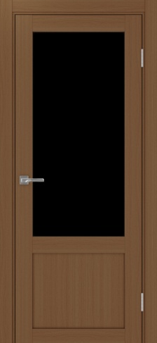 Полотно Турин 540ПФ.21 орех Цвет Орех Размер 700х2000мм Покрытие Экошпон Стекло Черное