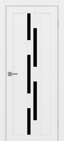 Полотно Турин 551 белый лёд Цвет Белый лёд Размер 700х2000мм Покрытие Экошпон Стекло Черное