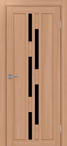 Полотно Турин 551 ясень тёмный Цвет Ясень тёмный Размер 800х2000мм Покрытие Экошпон Стекло Черное