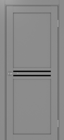 Полотно Турин 552 серый Цвет Серый Размер 800х2000мм Покрытие Экошпон Стекло Черное