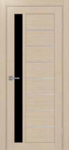 Полотно Турин 554АПП SC Цвет Дуб белёный Размер 600х2000мм Покрытие Экошпон Стекло Черное