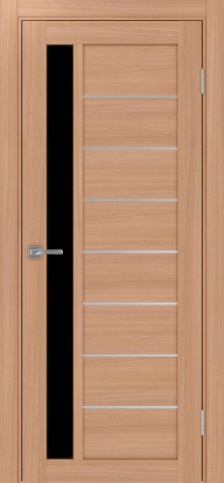 Полотно Турин 554АПП SC Цвет Ясень тёмный Размер 600х2000мм Покрытие Экошпон Стекло Черное