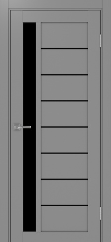 Полотно Турин 554АПП SB серый Цвет Серый Размер 600х2000мм Покрытие Экошпон Стекло Черное
