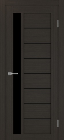 Полотно Турин 554АПП SB венге Цвет Венге Размер 800х2000мм Покрытие Экошпон Стекло Черное