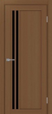 Полотно Турин 555 орех Цвет Орех Размер 800х2000мм Покрытие Экошпон Стекло Черное