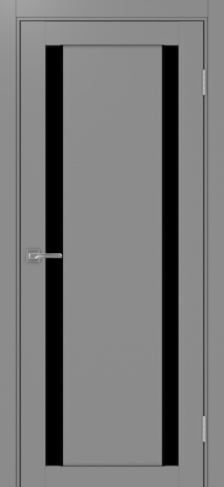 Полотно Турин  522.212АПП SB серый Цвет Серый Размер 800х2000мм Покрытие Экошпон Стекло Черное
